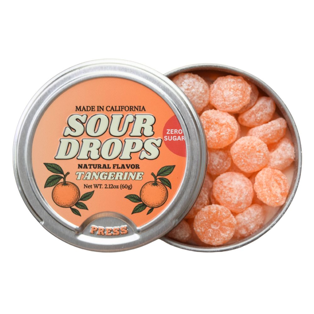 zero sugar tangerine sours hard candy