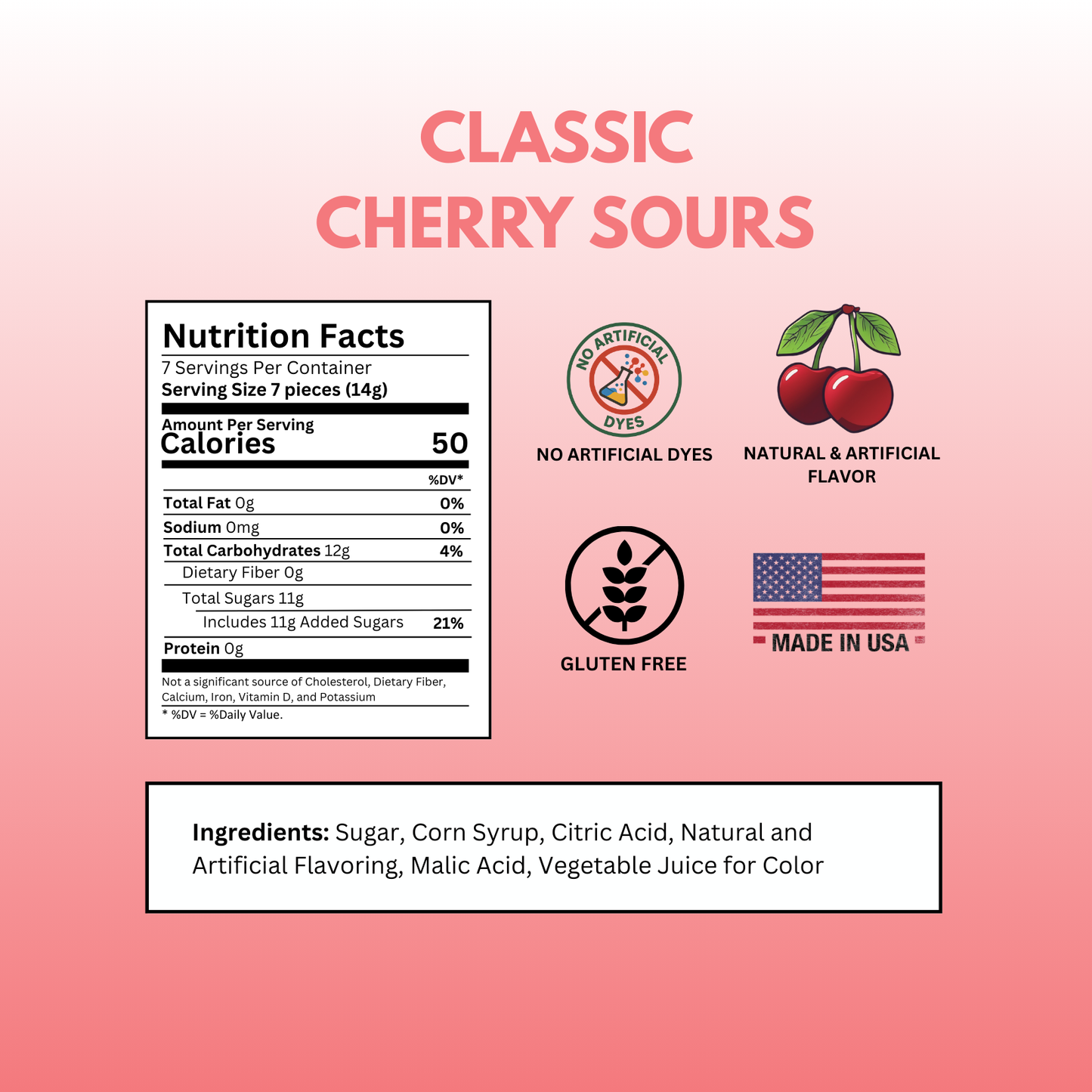 cherry sours nutrition facts