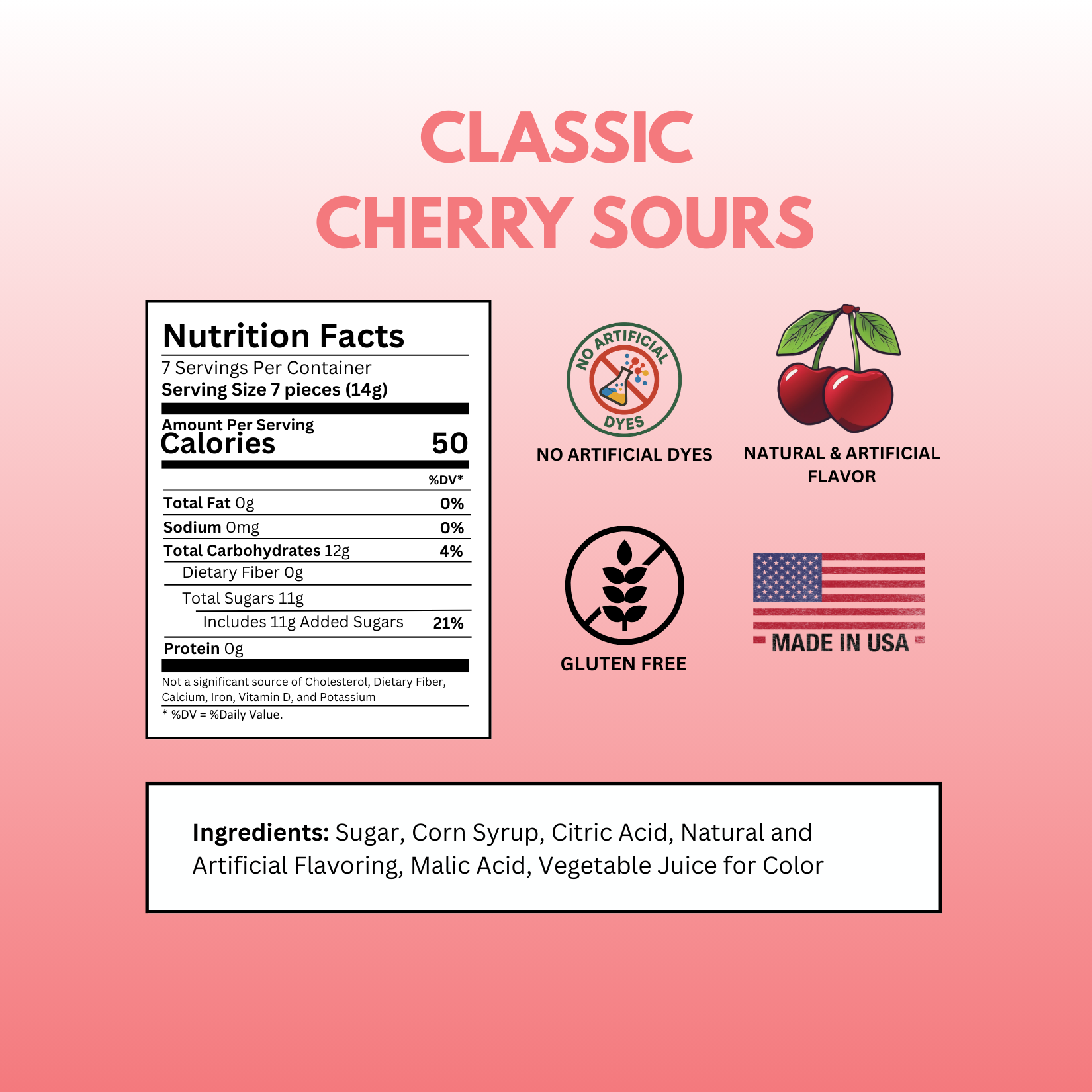 cherry sours nutrition facts