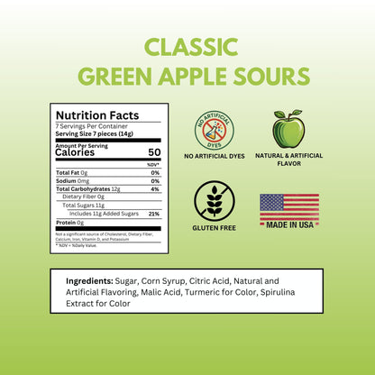 classic green apple sours nutrition facts