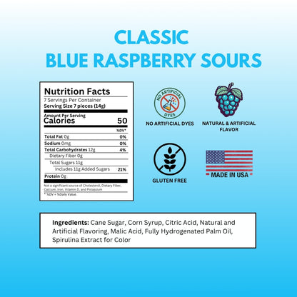 classic sugar blue raspberry nutrition facts