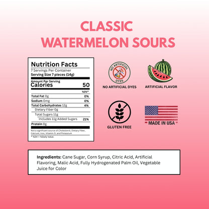 classic sugar watermelon sours nutrition