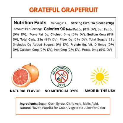 grateful grapefruit sours nutrition label