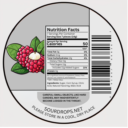 lychee sours nutrition facts