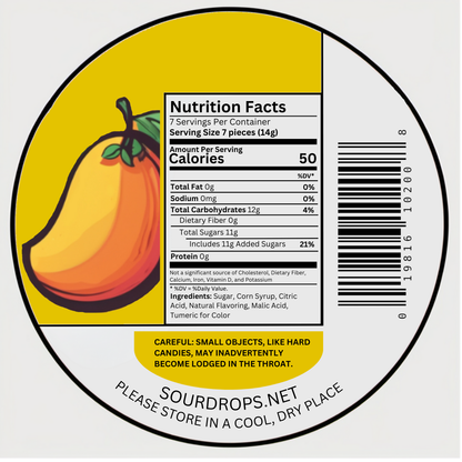 mango sours nutrition facts