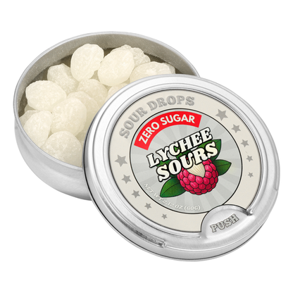 sour drops zero sugar lychee 